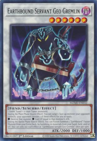 Earthbound Servant Geo Gremlin - MZMI-EN032 - Rare - 1st Edition