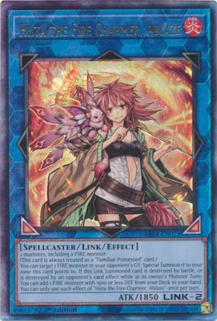 Hiita the Fire Charmer, Ablaze - RA04-EN074 - Ultimate Rare - 1st Edition