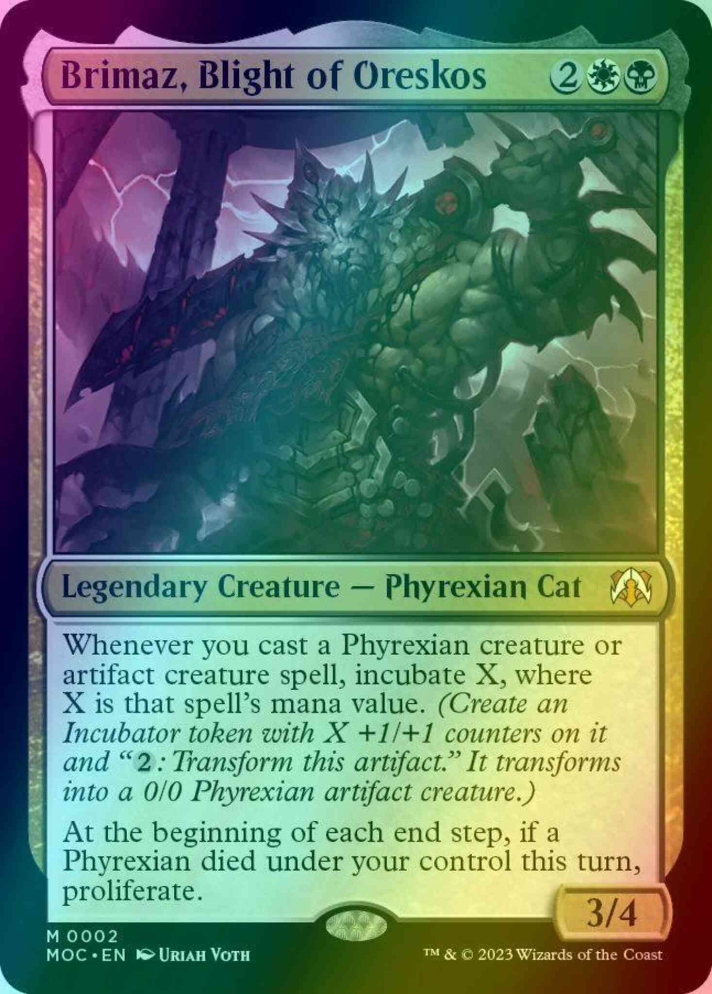 Brimaz, Blight of Oreskos [2] [March of the Machine: Commander] [Foil] –  Face to Face Games