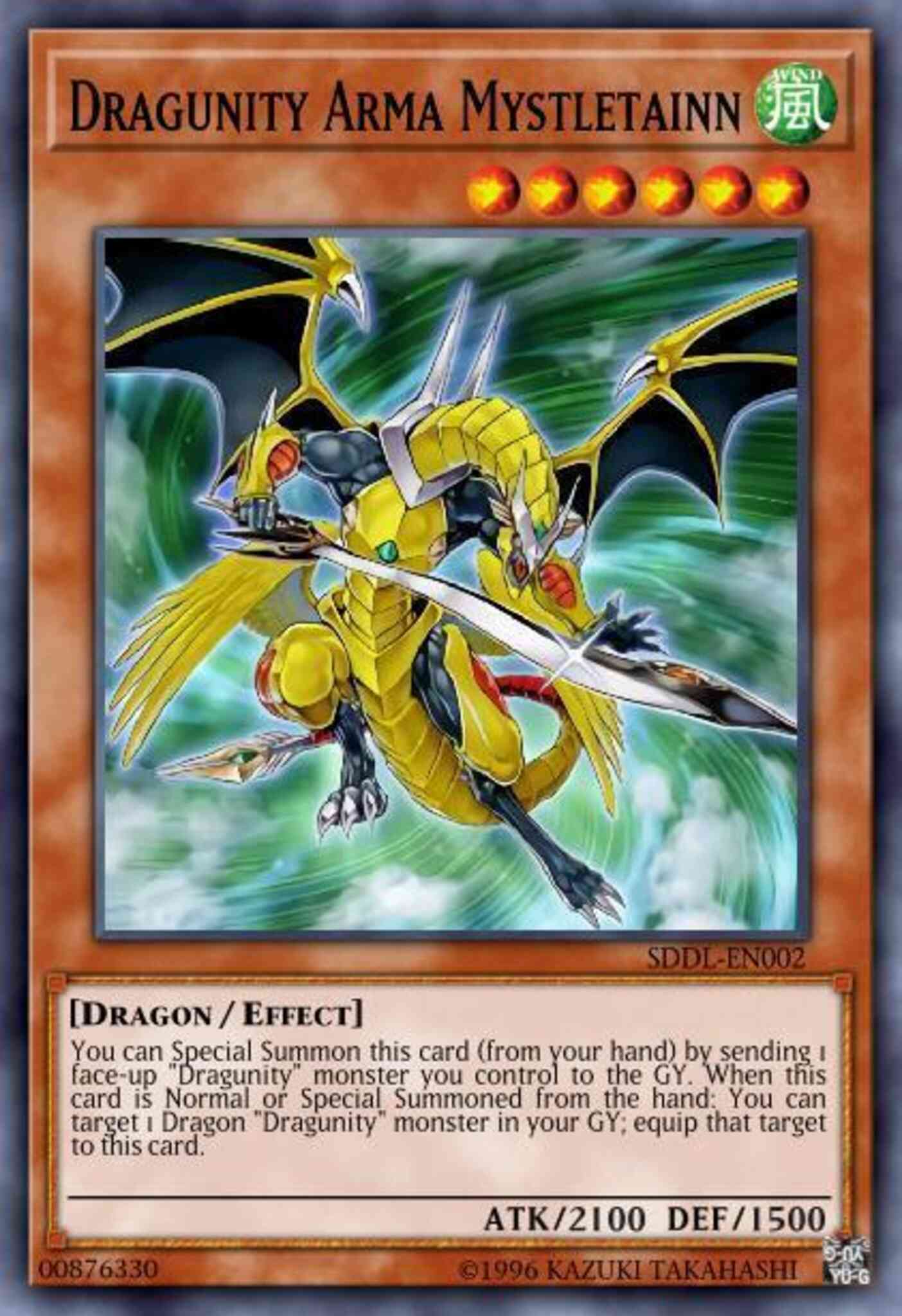 Dragunity Arma Mystletainn - SDDL-EN002 - Super Rare - 1st Edition