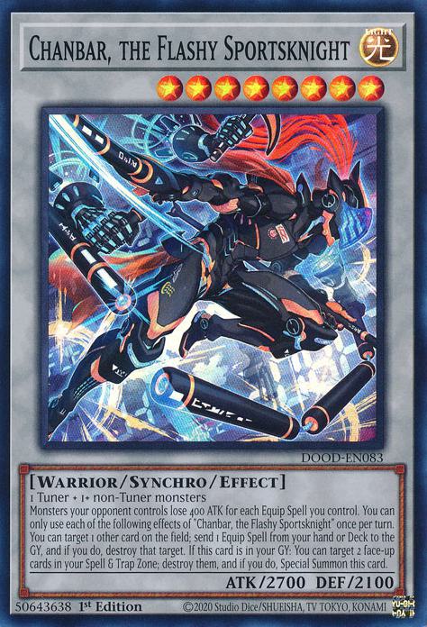 Chanbar, the Flashy Sportsknight - DOOD-EN083 - Super Rare - 1st Edition