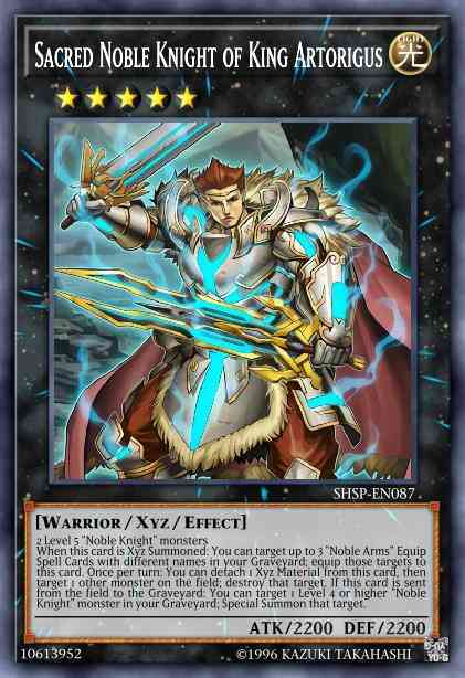 Sacred Noble Knight of King Artorigus - SHSP-EN087 - Ultra Rare - 1st Edition