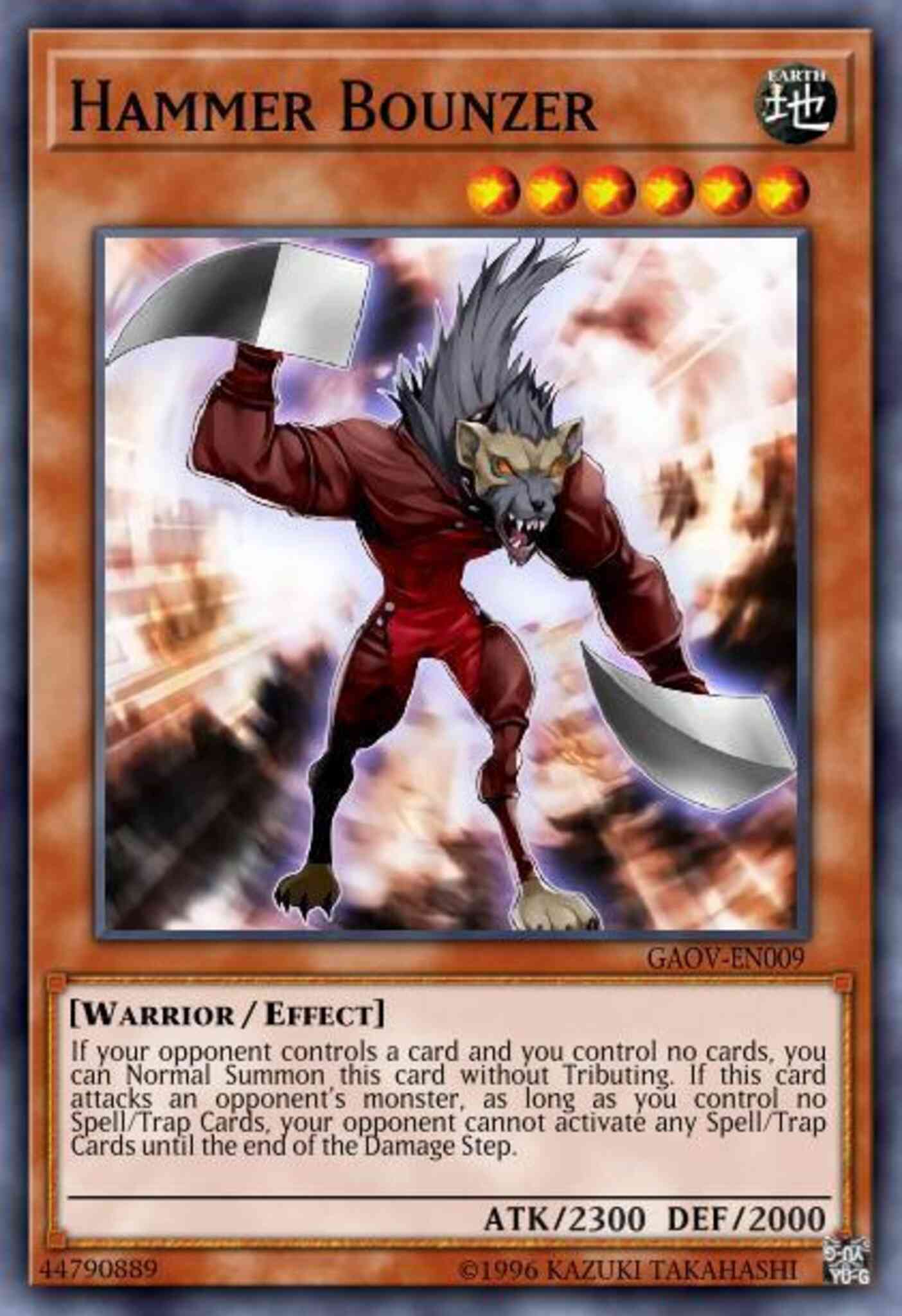 Hammer Bounzer - GAOV-EN009 - Super Rare - 1st Edition