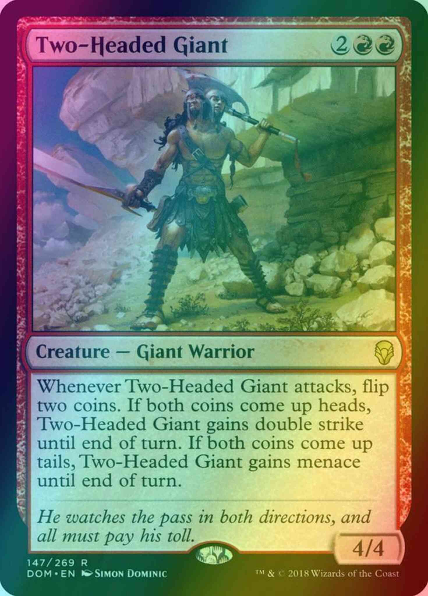 two headed giant mtg card Two-Headed Hunter - Wilds of Eldraine - Headed Giant attacks Two-Headed Giant | Dominaria |