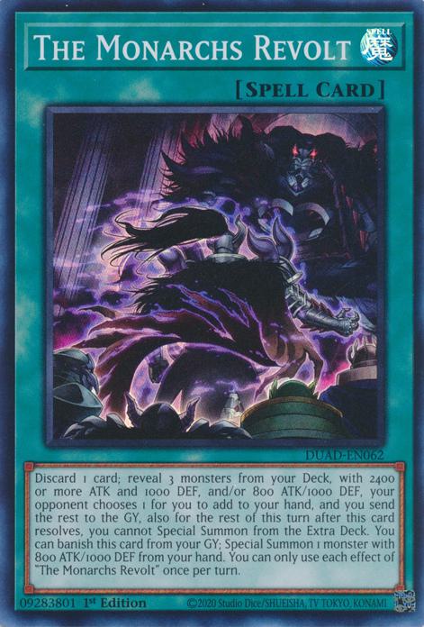 The Monarchs Revolt - DUAD-EN062 - Super Rare - 1st Edition