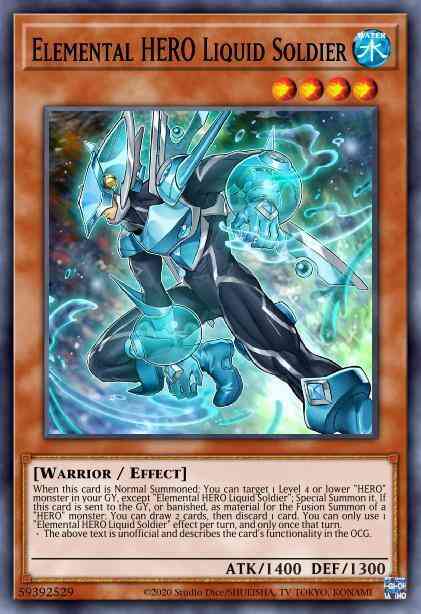Elemental HERO Liquid Soldier - LED6-EN013 - Ultra Rare - 1st Edition