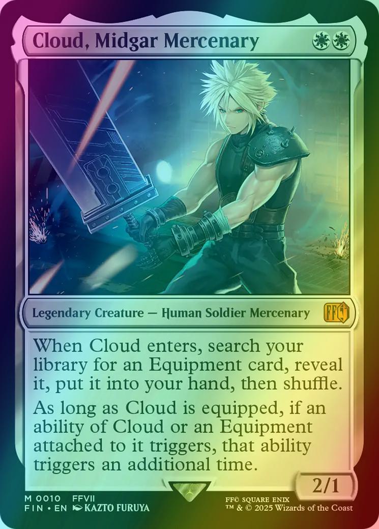 final fantasy mtg alt arts Cloud, Midgar Mercenary [10] [FINAL FANTASY] [Foil] – Face to Face Games