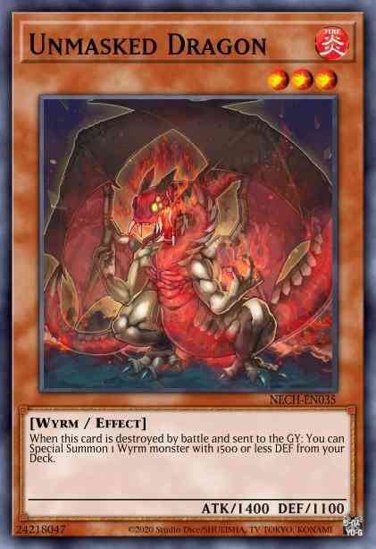 Unmasked Dragon - NECH-EN035 - Rare - 1st Edition