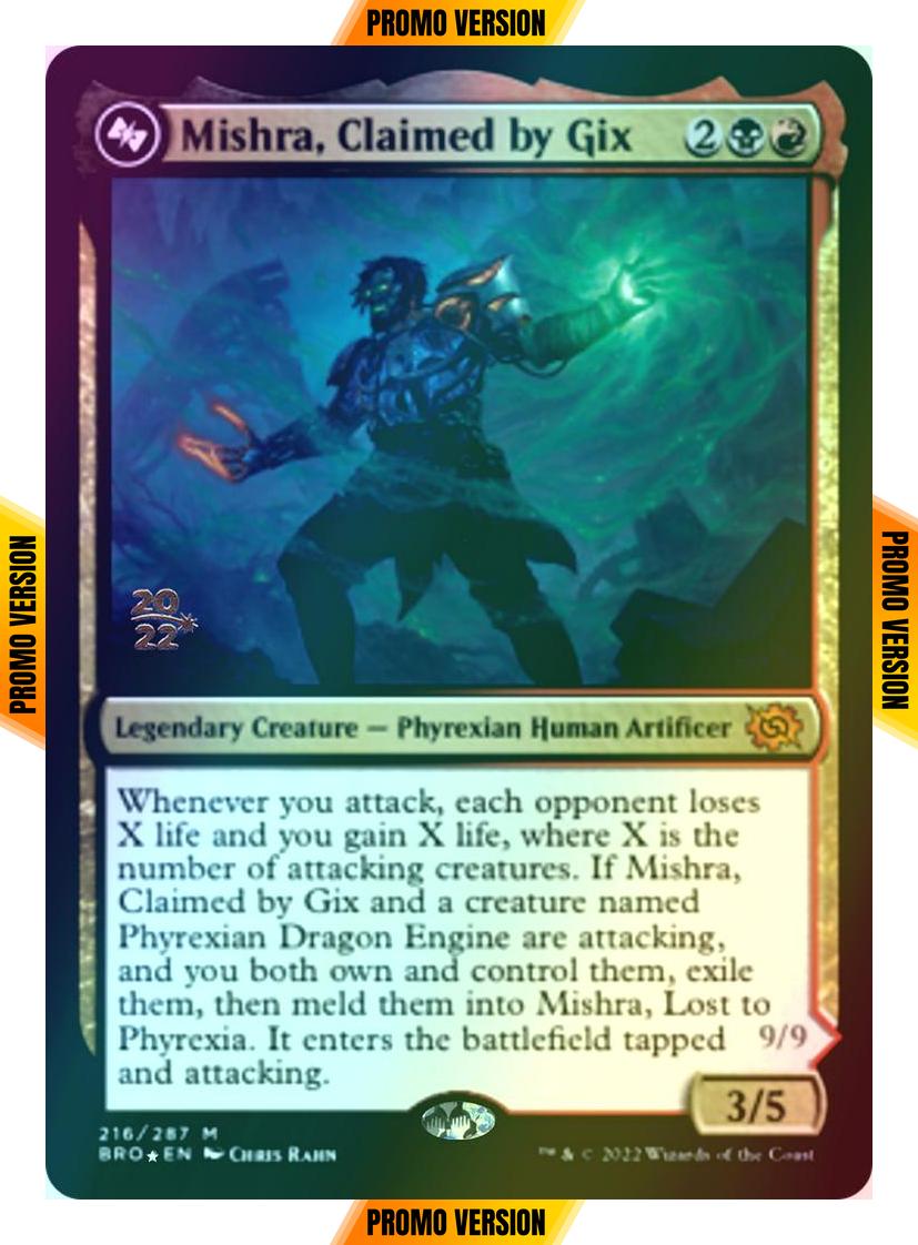 mishra mtg card Mishra, Claimed by Gix // Mishra, Lost to Phyrexia [216s] [Prerelease] [The  Brothers' War: Promos] [Foil] – Face to Face Games