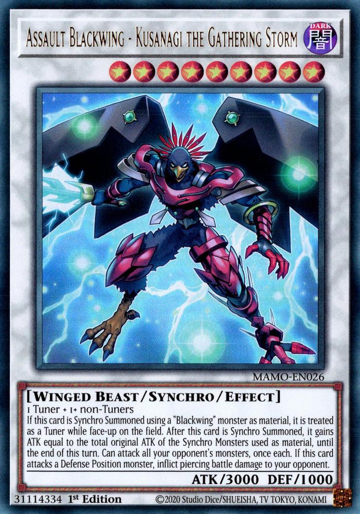 Assault Blackwing - Kusanagi the Gathering Storm - MAMO-EN026 - Ultra Rare - 1st Edition