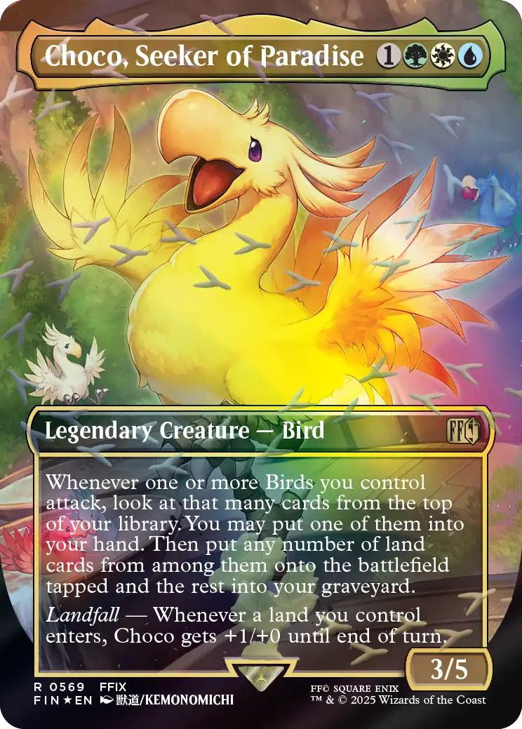 MTG JP 【Foil】 楽園チョコボ/Paradise Chocobo FOIL] 楽園チョコボ/Paradise Chocobo (全面アート版) 【日本語版