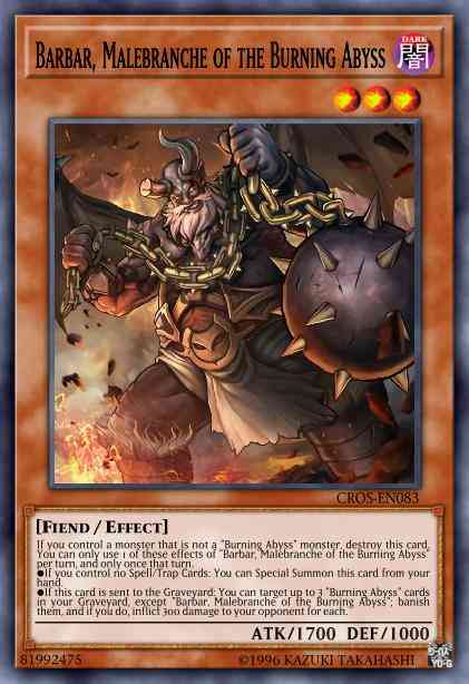 Barbar, Malebranche of the Burning Abyss - CROS-EN083 - Rare - 1st Edition