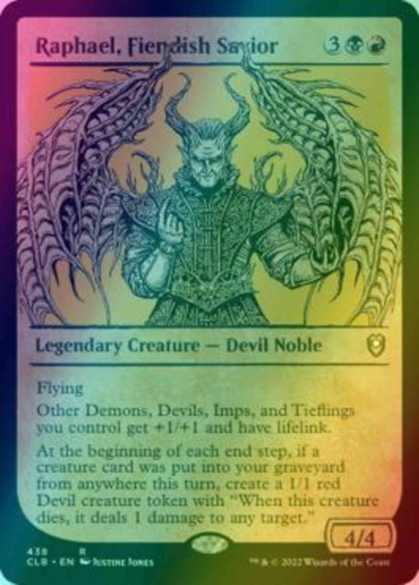 Raphael, Fiendish Savior [438] [Rulebook Showcase] [Commander Legends:  Battle for Baldur's Gate] [Foil] – Face to Face Games