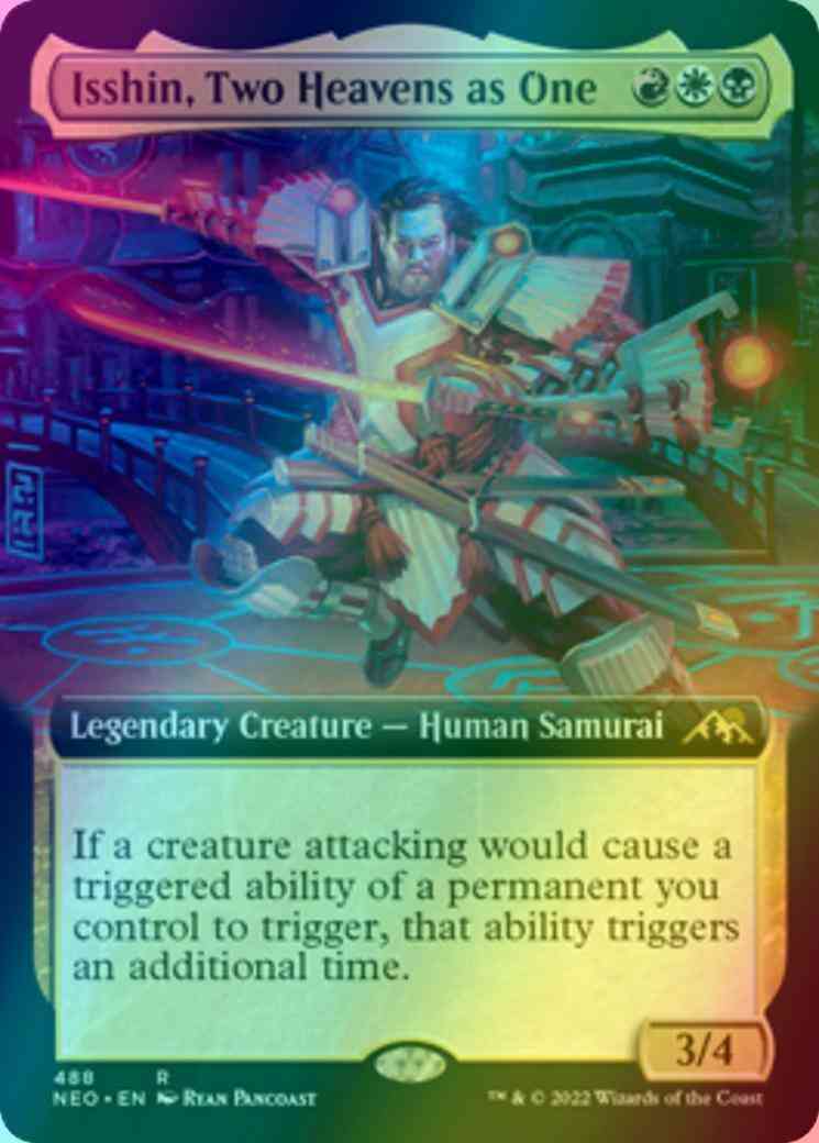 skeleton commander deck mtg Isshin, Two Heavens as One [488] [Extended Art] [Kamigawa: Neon Dynasty]  [Foil] – Face to Face Games