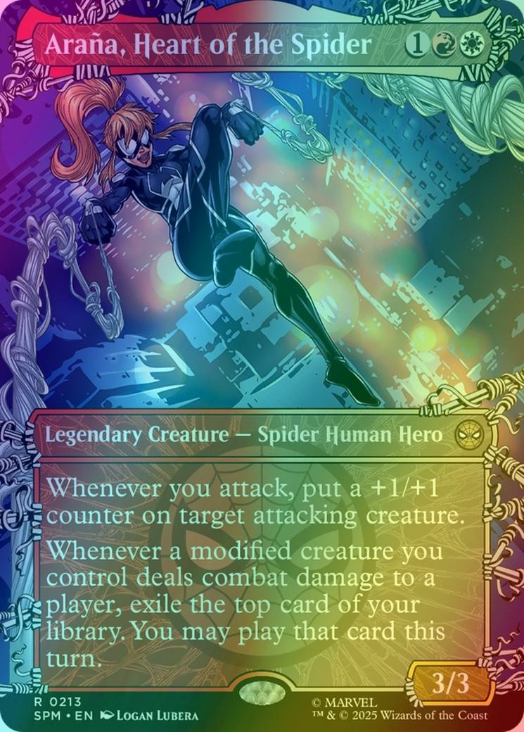 Araña, Heart of the Spider [213] [Borderless] [Web-Slinger] [Marvel's Spider-Man]  [Foil] – Face to Face Games