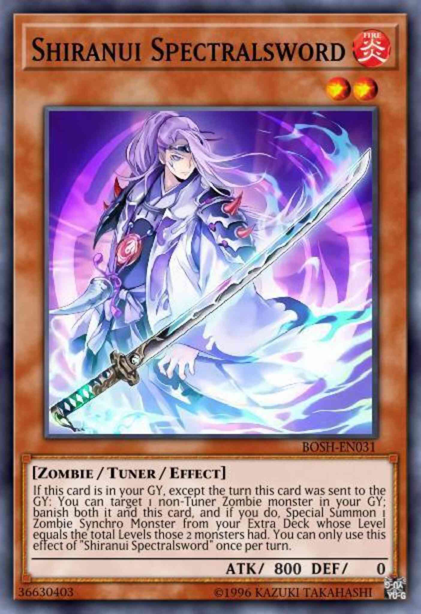 Shiranui Spectralsword - HISU-EN041 - Super Rare - 1st Edition