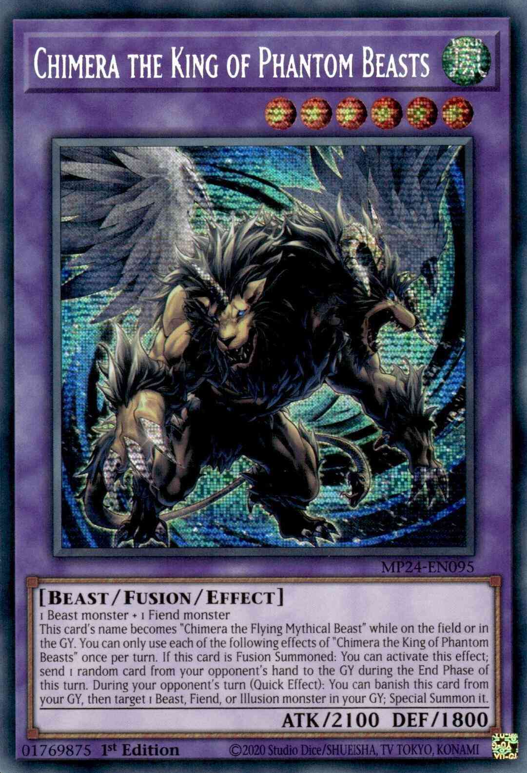 Chimera the King of Phantom Beasts - MP24-EN095 - Prismatic Secret Rare - 1st Edition