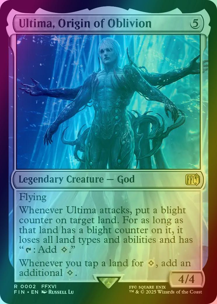 ultima ff mtg card Ultima, Origin of Oblivion [2] [FINAL FANTASY] [Foil] – Face to Face Games put a blight counter GCG Packing:Eustass