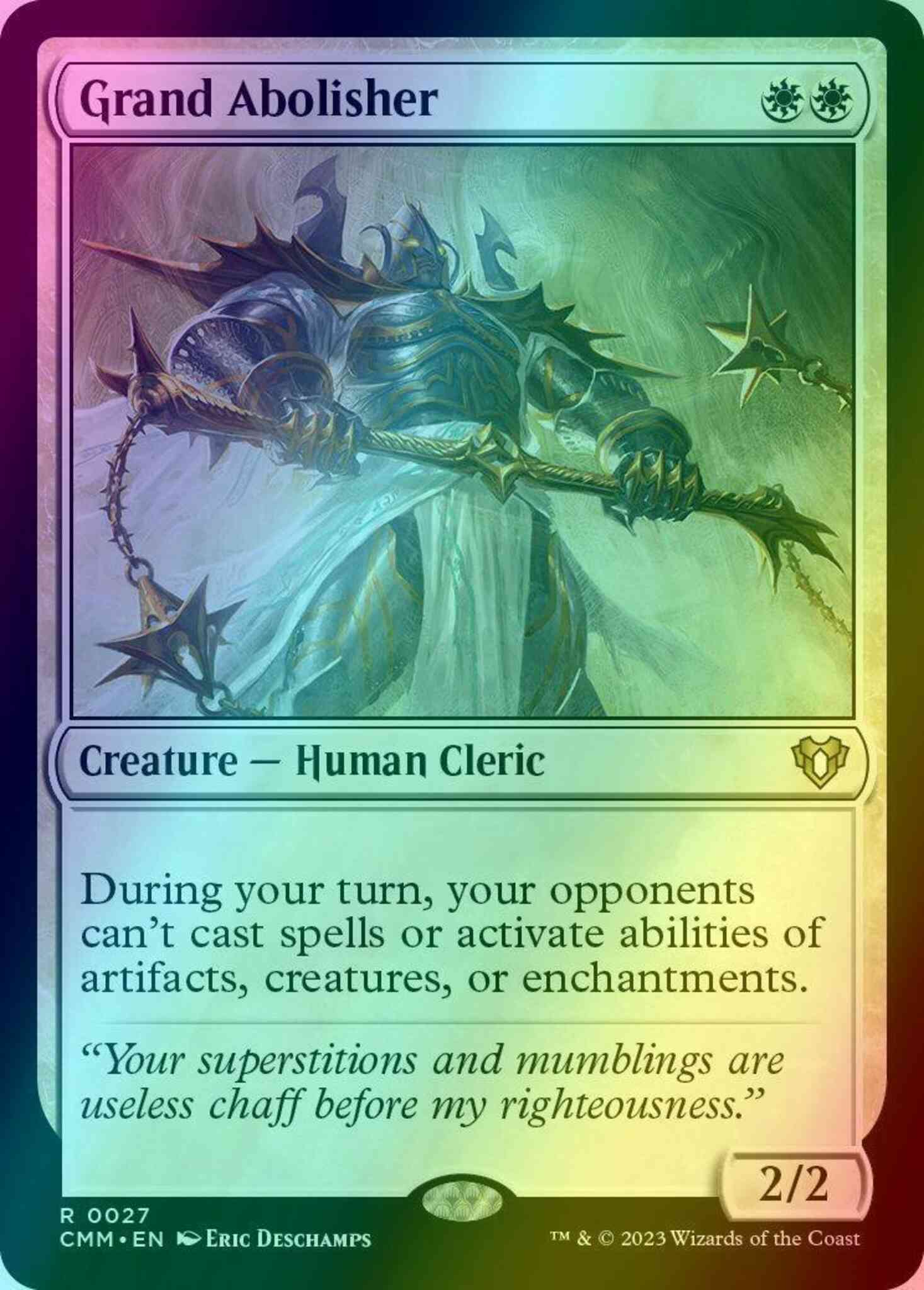 mtg cards like grand abolisher Grand Abolisher [27] [Commander Masters] [Foil] – Face to Face Games