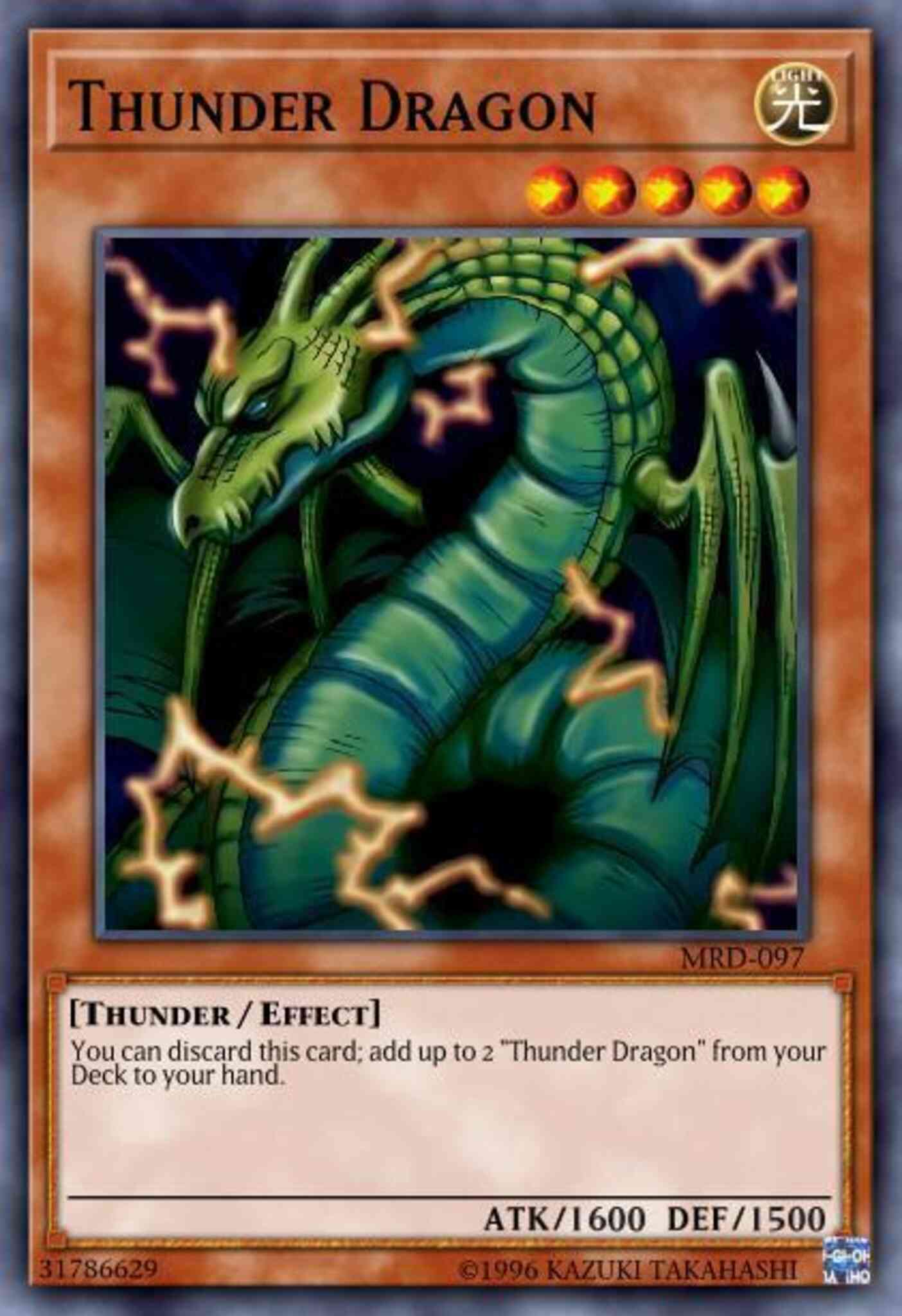 Thunder Dragon - HISU-EN046 - Super Rare - 1st Edition