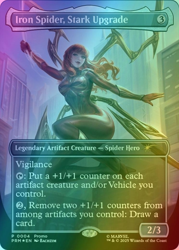 iron spider mtg card Iron Spider, Stark Upgrade [2025-18] [Borderless] [Media and Collaboration  Promos] [Foil] – Face to Face Games