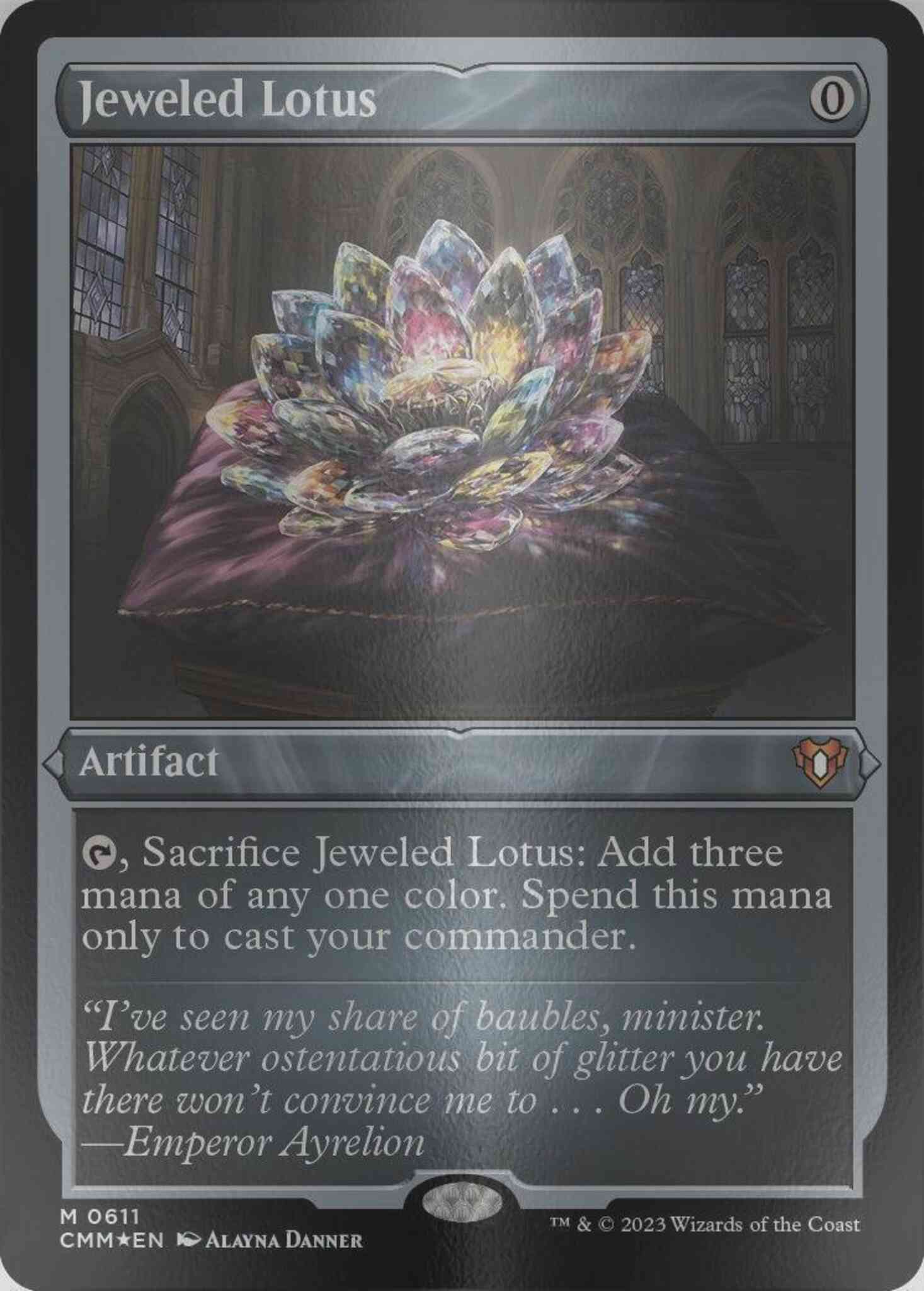 Jeweled Lotus [611] [Commander Masters] [Etched Foil] – Face to