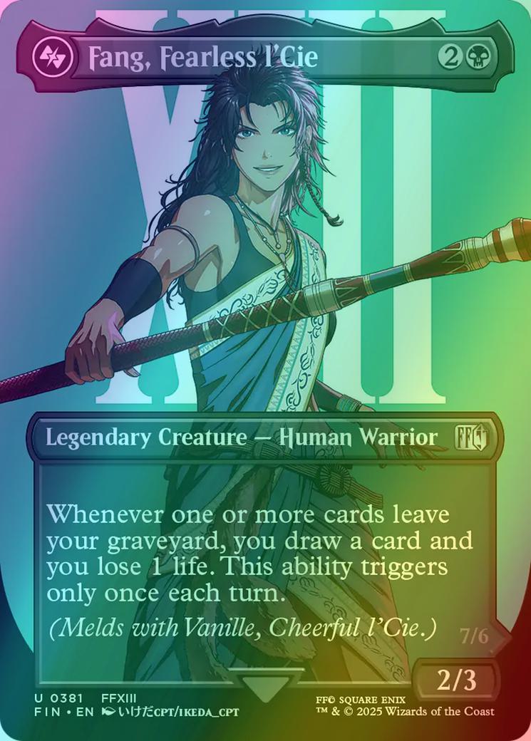 Fang, Fearless l'Cie // Ragnarok, Divine Deliverance [381] [Borderless]  [Character] [FINAL FANTASY] [Foil] – Face to Face Games