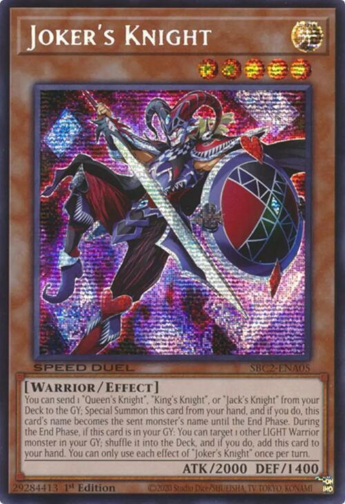 Joker's Knight - SBC2-ENA05 - Prismatic Secret Rare - 1st Edition