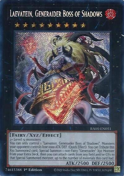 Laevatein, Generaider Boss of Shadows - RA05-EN051 - Secret Rare - 1st Edition