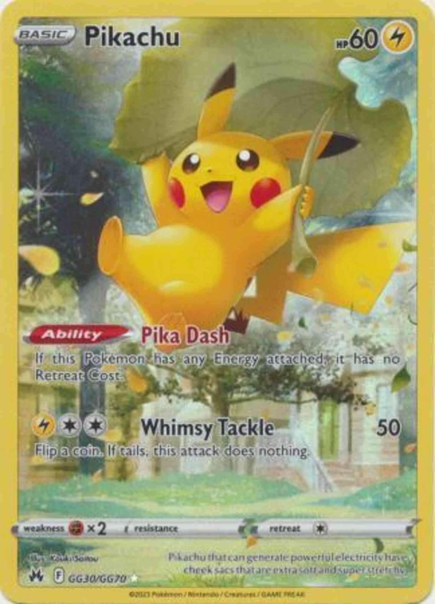 pokemon cards with pikachu face Pikachu - GG30/GG70