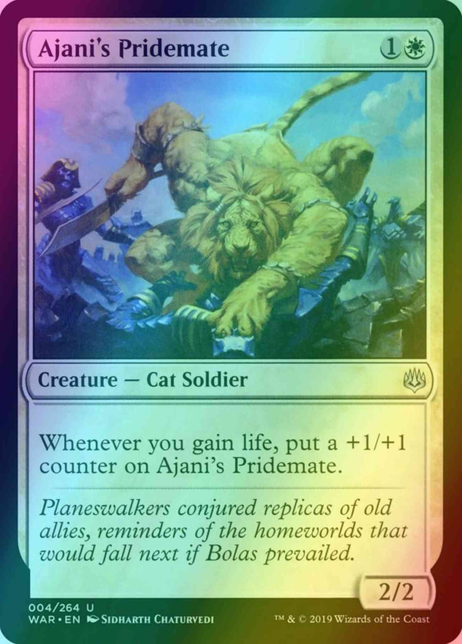 Ajani's Pridemate [4] [War of the Spark] [Foil] – Face to Face Games