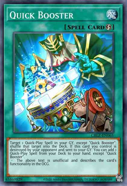Quick Booster - CBLZ-EN065 - Ultra Rare - 1st Edition