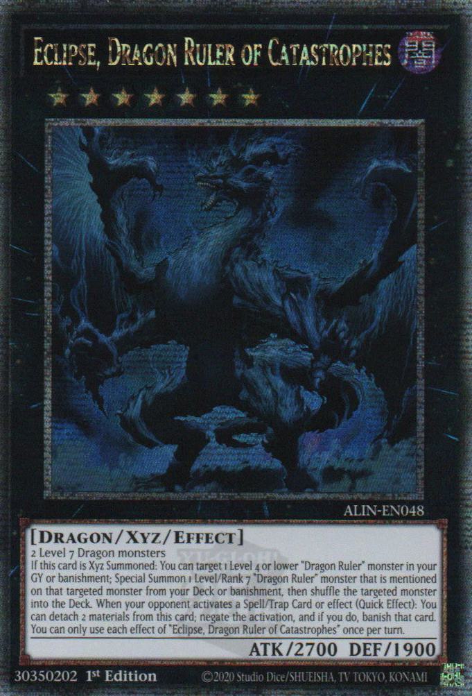 Eclipse, Dragon Ruler of Catastrophes - ALIN-EN048 - Quarter Century Secret Rare - 1st Edition