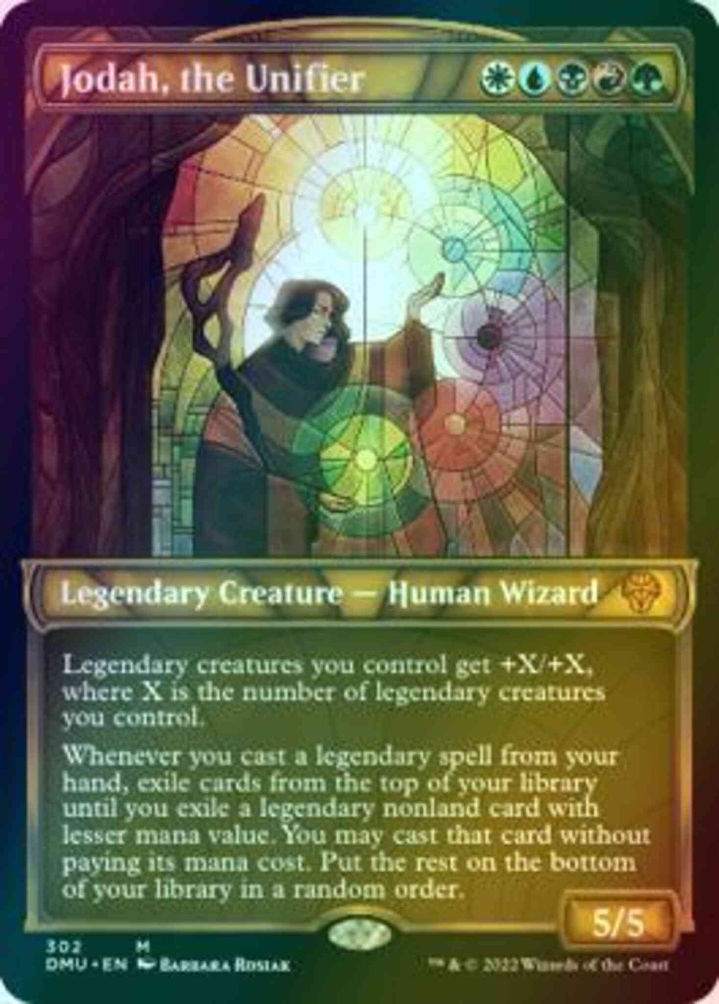 Jodah, the Unifier [302] [Stained Glass Showcase] [Dominaria United] [Foil]  – Face to Face Games