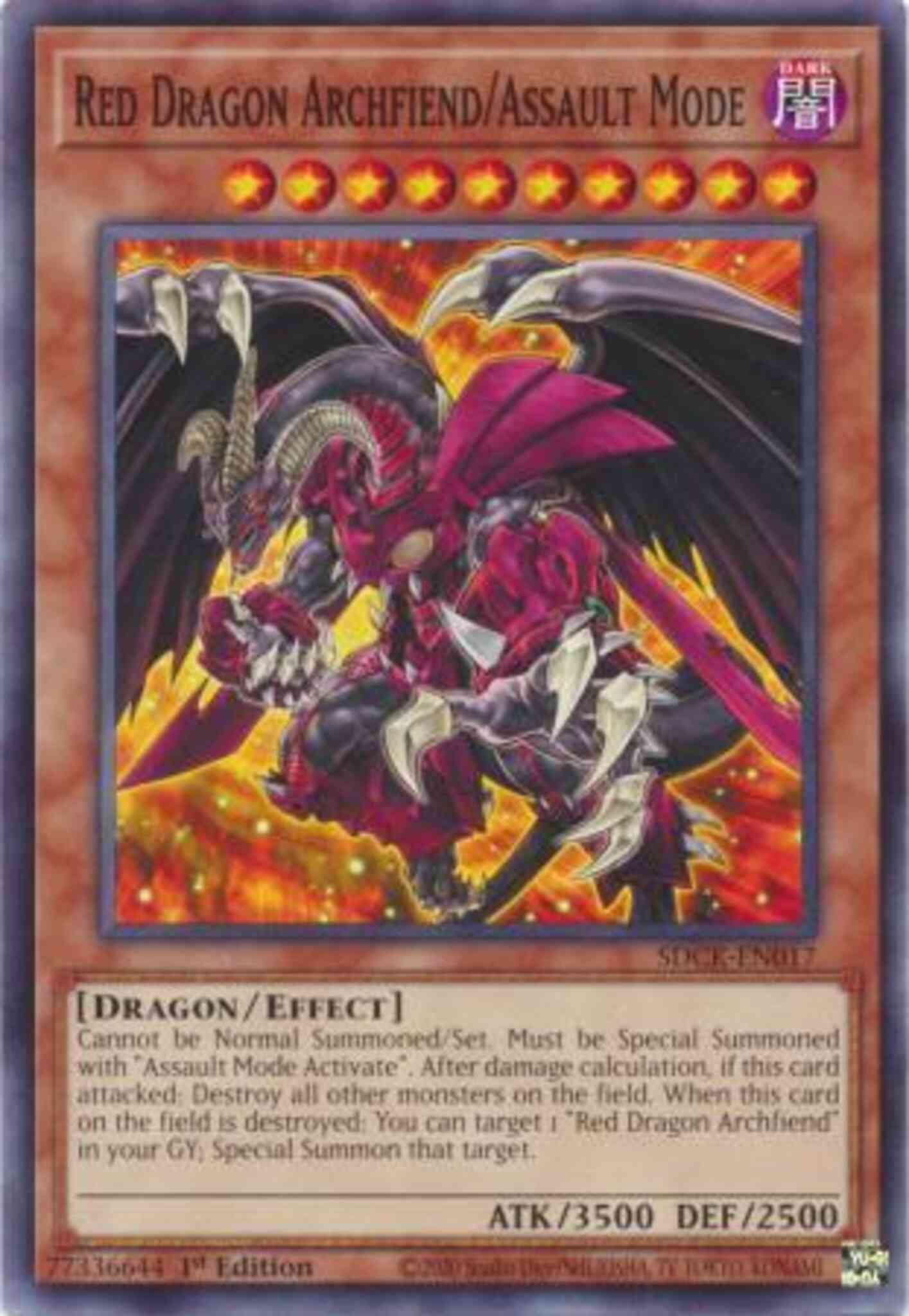 Red Dragon Archfiend/Assault Mode - SDCK-EN017 - Common - 1st Edition