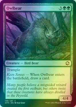owlbear mtg card Owlbear [198] [Adventures in the Forgotten Realms] [Foil] – Face to Face  Games