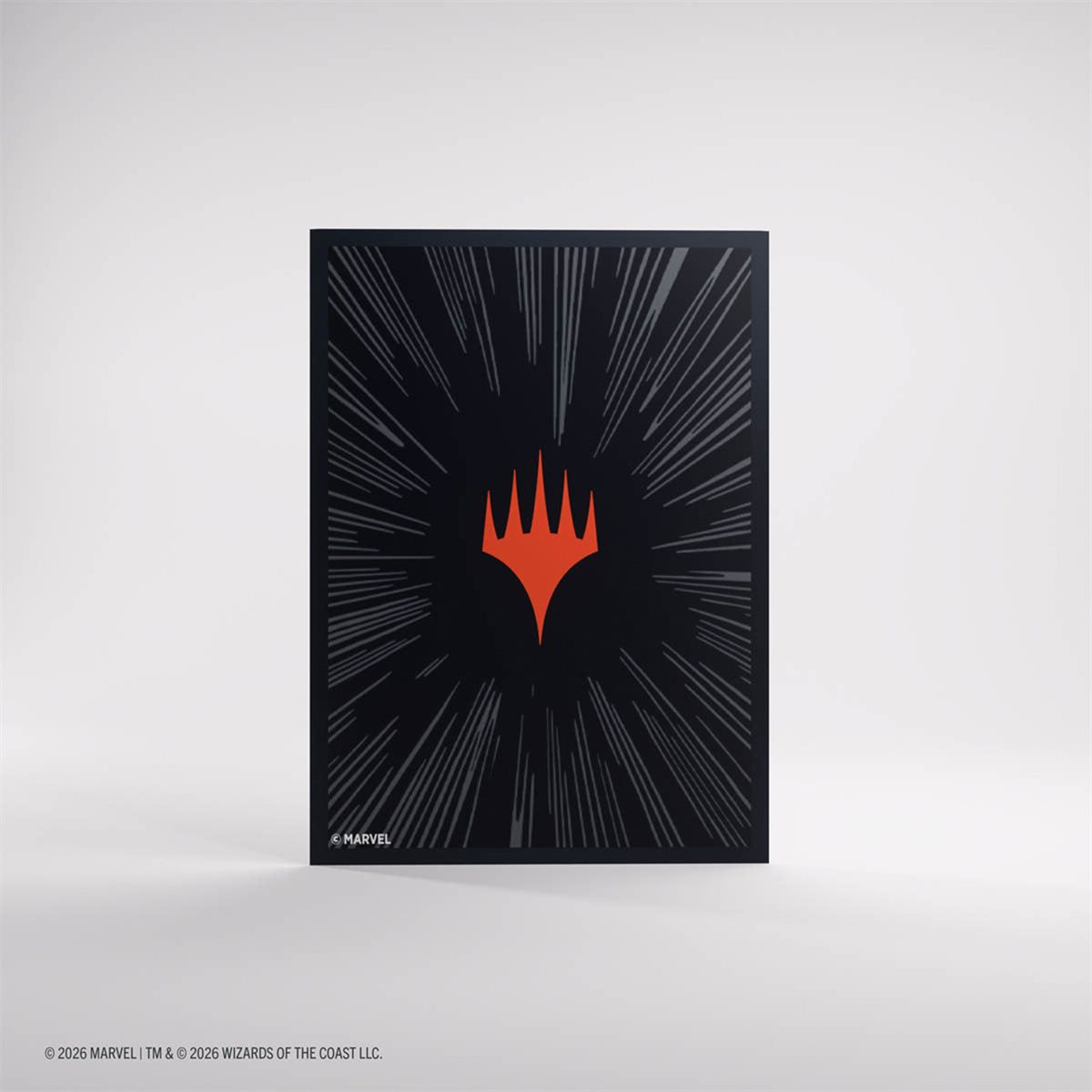 Gamegenic MTG Double Sleeve Pack Premium Art Sleeves - Standard Size - 105ct - Marvel Super Heroes - Comic Burst Black