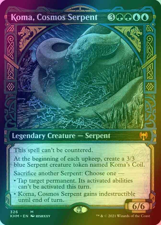 Koma, Cosmos Serpent [326] [Showcase] [Kaldheim] [Foil] – Face to Face Games