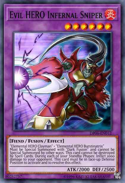 Evil HERO Infernal Sniper - DP06-EN012 - Super Rare - 1st Edition