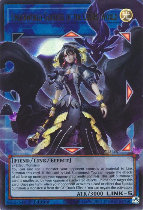 Underworld Goddess of the Closed World - BLGG-EN144 - Ultra Rare - 1st Edition