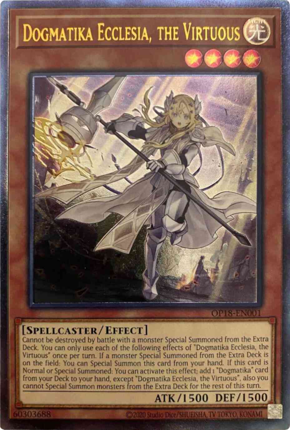 Dogmatika Ecclesia, the Virtuous - OP18-EN001 - Ultimate Rare - Unlimited