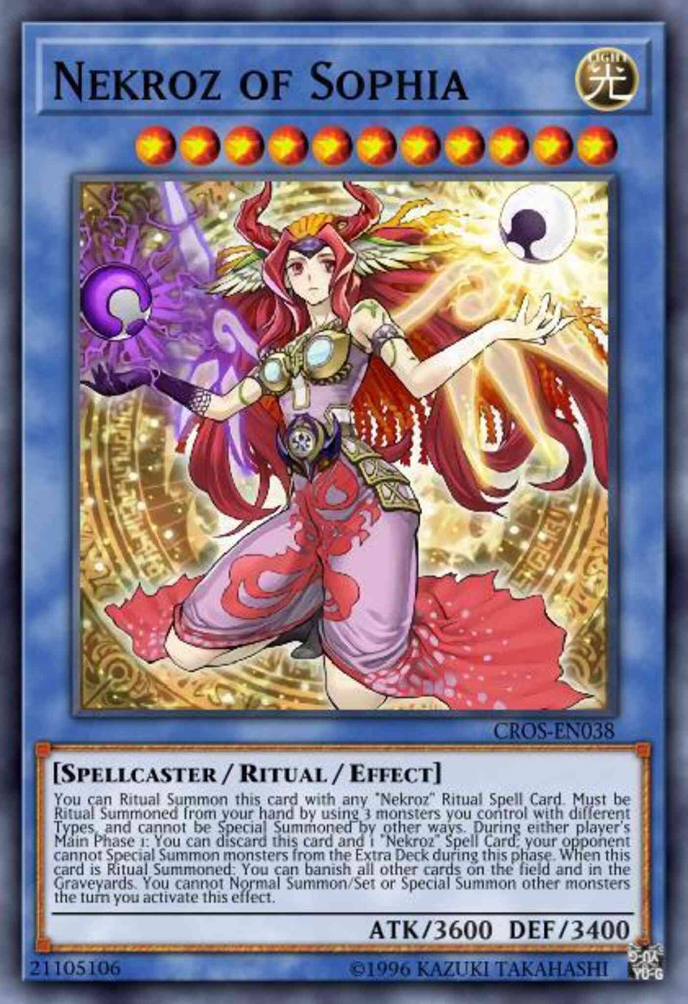 Nekroz of Sophia - CROS-EN038 - Ultimate Rare - Unlimited