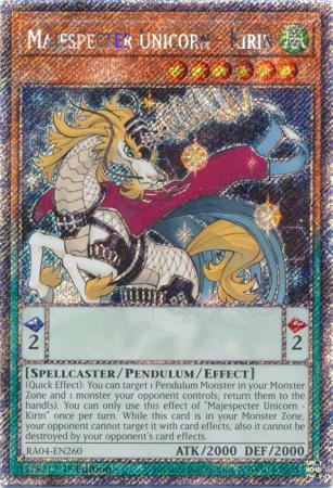 Majespecter Unicorn - Kirin - RA04-EN260 - Platinum Secret Rare - 1st Edition