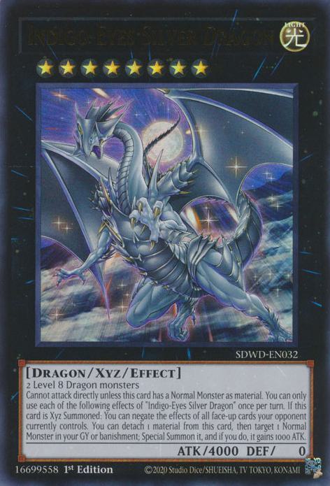 Indigo-Eyes Silver Dragon - SDWD-EN032 - Ultra Rare - 1st Edition