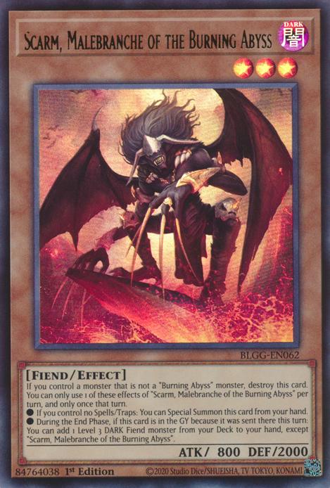 Scarm, Malebranche of the Burning Abyss - BLGG-EN062 - Ultra Rare - 1st Edition