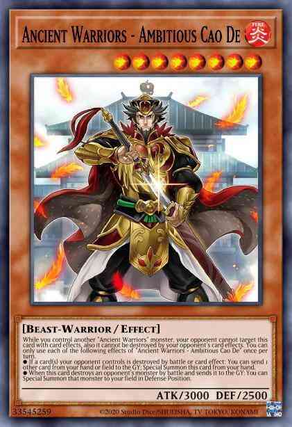 Ancient Warriors - Ambitious Cao De - ETCO-EN020 - Super Rare - 1st Edition