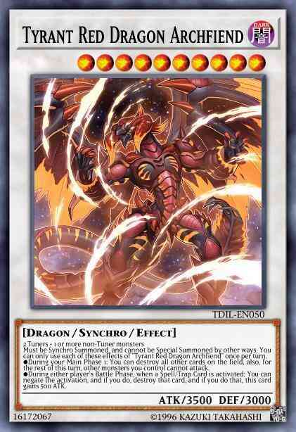 Tyrant Red Dragon Archfiend - DPDG-EN030 - Ultra Rare - 1st Edition
