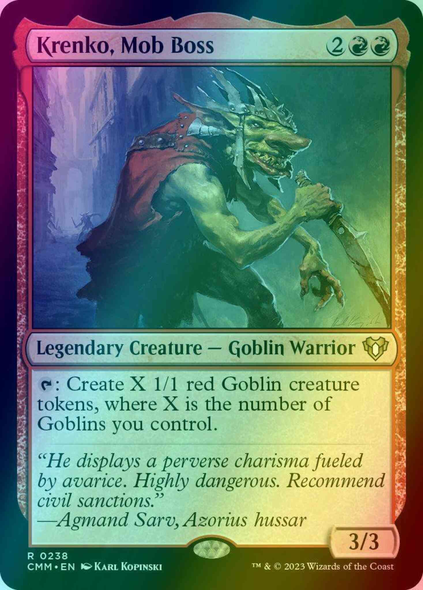 Krenko, Mob Boss [238] [Commander Masters] [Foil] – Face to Face Games
