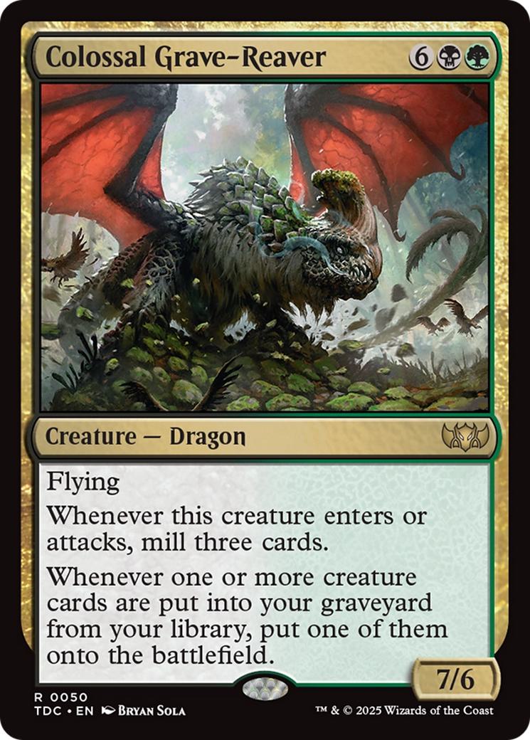mtg gravestorm cards Colossal Grave-Reaver [50] [Tarkir: Dragonstorm: Commander] [Non-Foil] –  Face to Face Games
