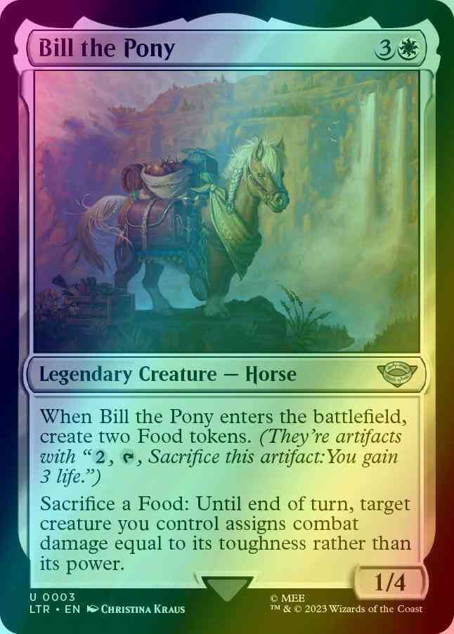 bill the pony mtg card Magic Gathering Outlaws of Thunder Junction Mythic Rare Bristly Bill, Spine Sower #157 target creature you control assigns combat damage equal to its toughness rather than its power Bill the Pony #3 Prices